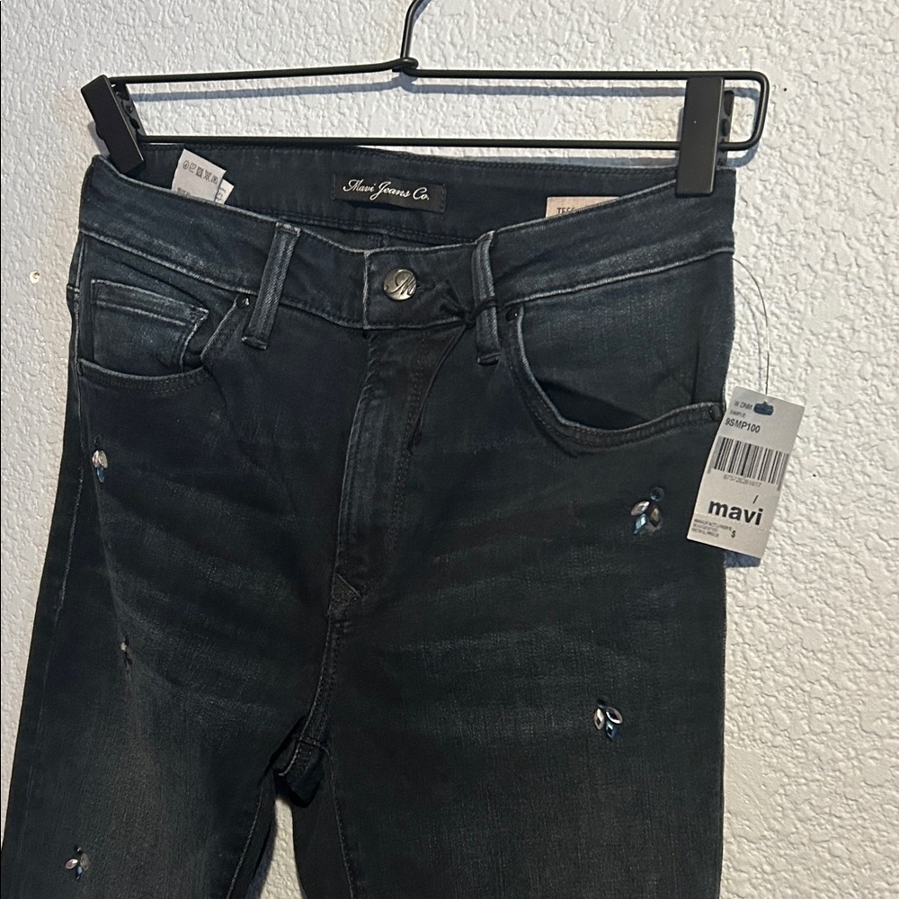 Embellished Mavi Navy Blue Skinny Jeans - Picture 4 of 8
